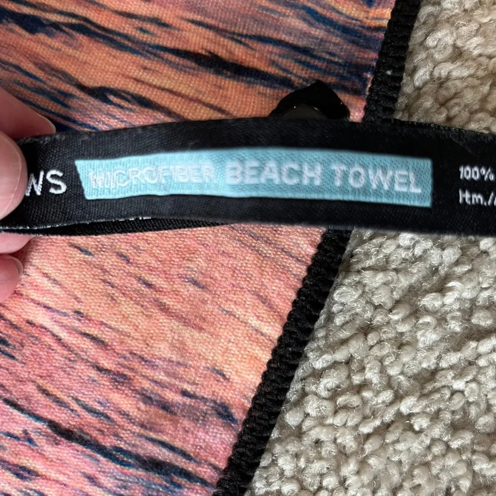 Whitley Willows Beach Towel Unisex 35x70 Blue Tropical Sunset Microfiber 159612S